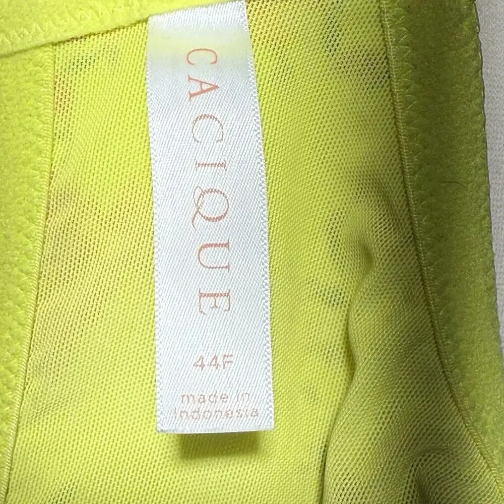 Cacique So Light T-Shirt Bra Women’s Size 44F Wild Lime Floral Underwire Lined - Picture 6 of 7